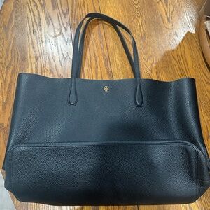 Black Leather Tote Bag